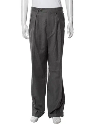 Pre-owned Paul Stuart Wool Dress Pants In Grey