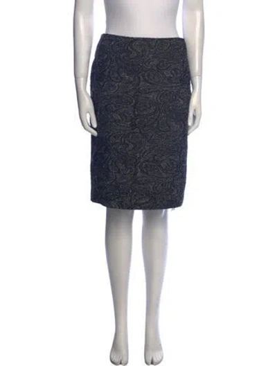 Pre-owned Paul Stuart Wool Knee-length Skirt In Black