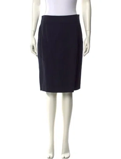 Pre-owned Paul Stuart Wool Knee-length Skirt In Blue