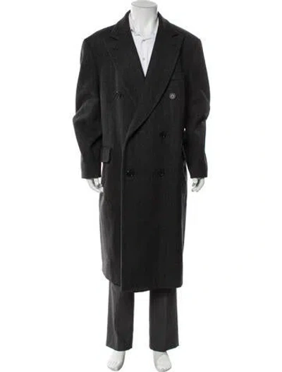 Pre-owned Paul Stuart Wool Overcoat In Gray