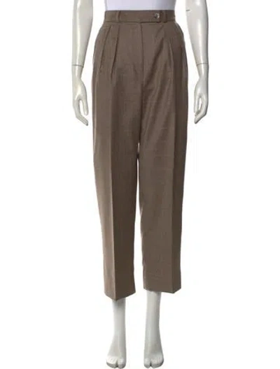Pre-owned Paul Stuart Wool Straight Leg Pants In Green