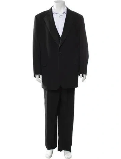 Pre-owned Paul Stuart Wool Three-piece Suit In Black