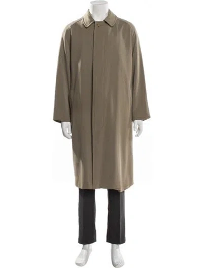 Pre-owned Paul Stuart Wool Trench Coat In Neutral