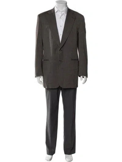 Pre-owned Paul Stuart Wool Two-piece Suit In Gray