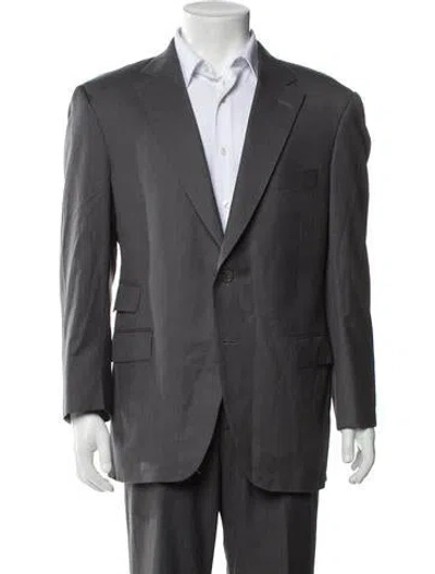 Pre-owned Paul Stuart Wool Two-piece Suit In Gray