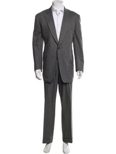 Pre-owned Paul Stuart Wool Two-piece Suit In Grey