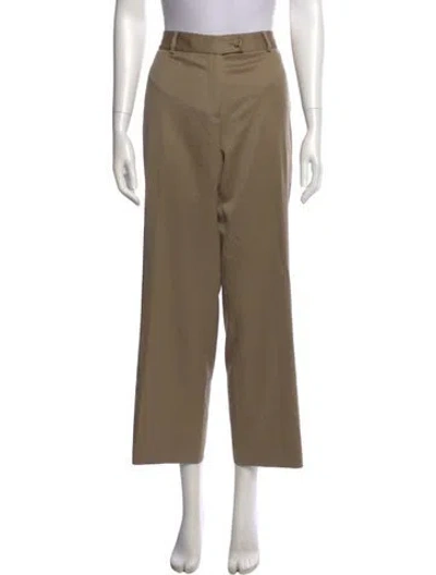 Pre-owned Paul Stuart Wool Wide Leg Pants In Neutral