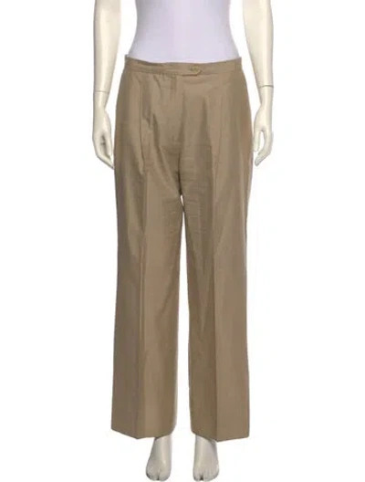 Pre-owned Paul Stuart Wool Wide Leg Pants In Neutral