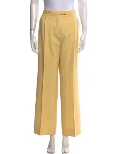 Pre-owned Paul Stuart Wool Wide Leg Pants In Neutral