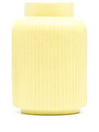 Paul Thomas X Emma Payne Yellow Ribbed Vase
