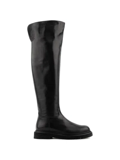 Paul Warmer Knielange 123 Stiefel In Black
