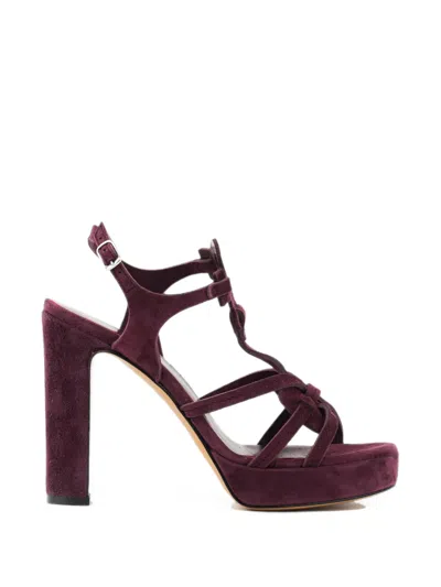 Paul Warmer 123 Paris T-bar High-heeled Sandals In Brown