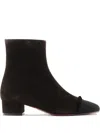 Paul Warmer 60mm Bootie Fringed Toe-cap Boots In Brown