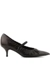 Paul Warmer 60mm Vendome Pleated Pumps In Black