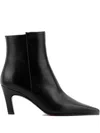Paul Warmer 70mm Sharp Pointed-toe Leather Boots In Black