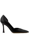 Paul Warmer 90mm D'orsay Leather Pumps In Black