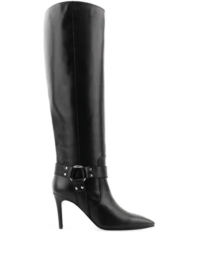 Paul Warmer Arizona Buckle-strap Boots In Black