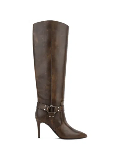 Paul Warmer Kniehohe Arizona Stiefel Aus Leder In Brown