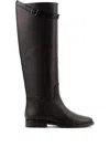 Paul Warmer Buckle-strap Leather Boots In Brown