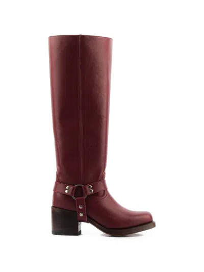 Paul Warmer Stiefel Mit Riemen In Red