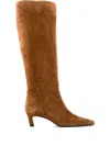 Paul Warmer Heeled Suede Boots In Brown