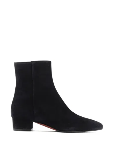 Paul Warmer Kaoris Suede Ankle Boots In Black