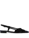Paul Warmer Kesha Slingback Flats In Blue