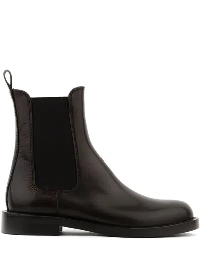 Paul Warmer Leather Ankle Boots In Brown