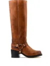 Paul Warmer Leather Boots In Brown