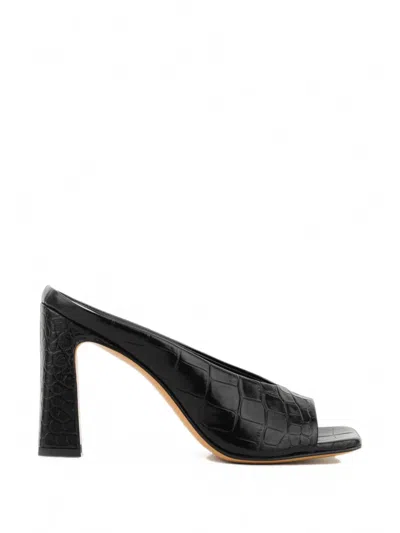 Paul Warmer Livia Mules Aus Leder Mit Kroko-effekt In Multi