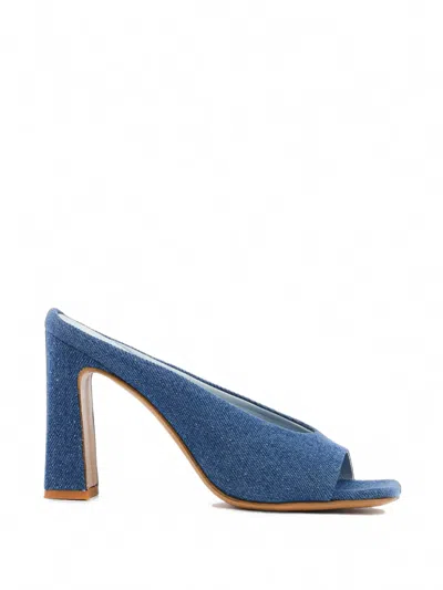 Paul Warmer Livia Mules Aus Denim In Black