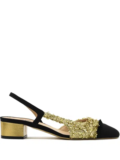 Paul Warmer Loulou Slingback Pumps In Gold