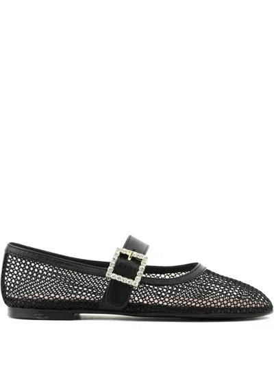 Paul Warmer Mesh Ballerina Flats In Black