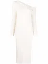 Paula Asymmetric Knit Dress In Neutrals