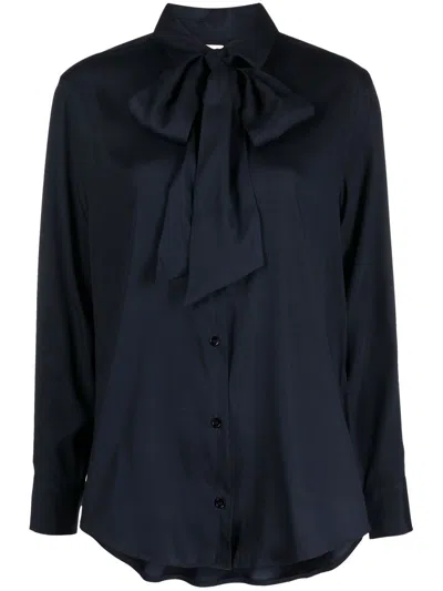 Paula Buttoned Long-sleeved Shirt In Blue