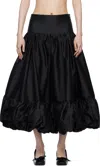 Paula Canovas Del Vas Black Merengue Midi Skirt In Black