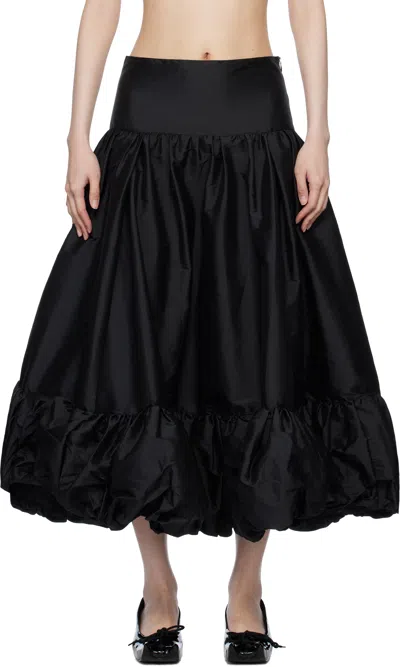 Paula Canovas Del Vas Black Merengue Midi Skirt