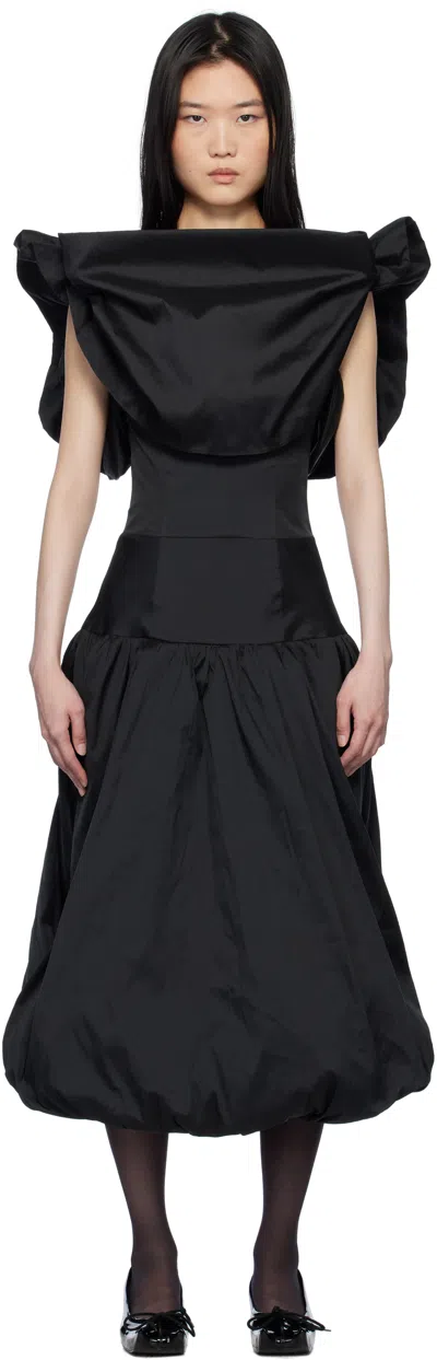 Paula Canovas Del Vas Black Puff Minidress