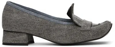 Paula Canovas Del Vas Gray Toro Loafers In Grey