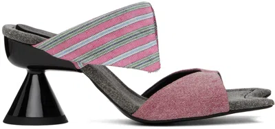 Paula Canovas Del Vas Pink Diablo Shirt Sandals In Dusty Pink