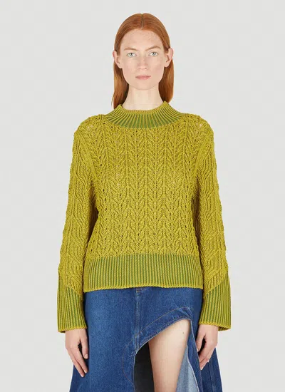 Paula Canovas Del Vas Relaxed Knit Jumper In Green