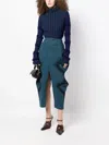 Paula Canovas Del Vas Ribbed-knit Long-sleeve Jumper In Blue