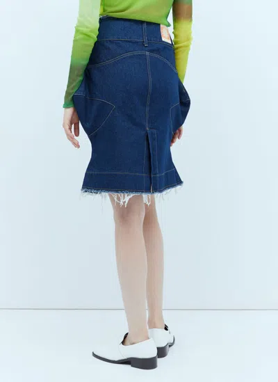 Paula Canovas Del Vas Spiky Denim Skirt In Blue