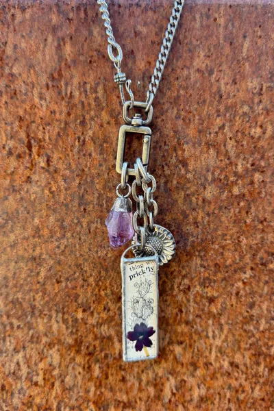Paula Carvalho Designs Women's Prickly Charms On Chain In Silver