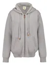 Paula Cashmere Zip-up Hoodie In Gray