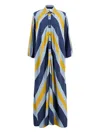 Paula Chevron-patterned Maxi Dress In Multi