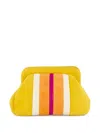 Paula Colour-blocked Clutch Bag In Yellow