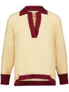 Paula Diane V-neck Silk Blouse In Neutrals