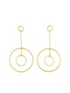 Paula Double-circle Drop Earrings In Gold