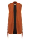 Paula Embroidered Suede Gilet